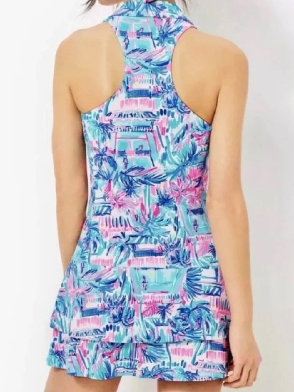 NWOT Lilly Pulitzer Luxletic Dania Pleated UPF 50+ Tennis Dress Size S - Picture 2 of 7